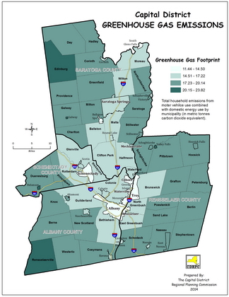 Capital District Greenhouse Gas Emissions Map